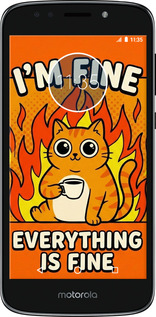 Силиконовый чехол Funny Cat для Motorola Moto E5 Play - 6786u-1429 изображение 