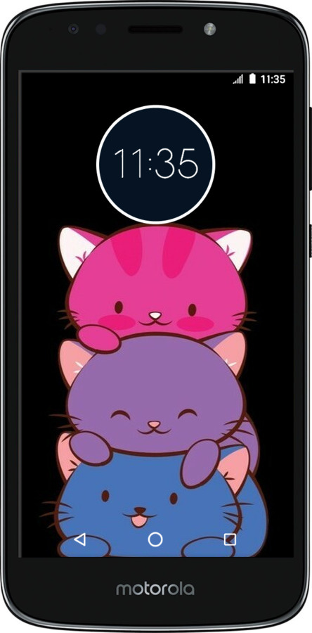 Силиконовый чехол Милые кошки для Motorola Moto E5 Play - 6518u-1429 изображение 