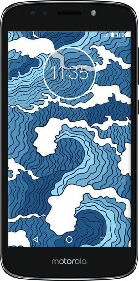 Силиконовый чехол Абстрактный рисунок морских волн для Motorola Moto E5 Play - 6538u-1429 изображение 