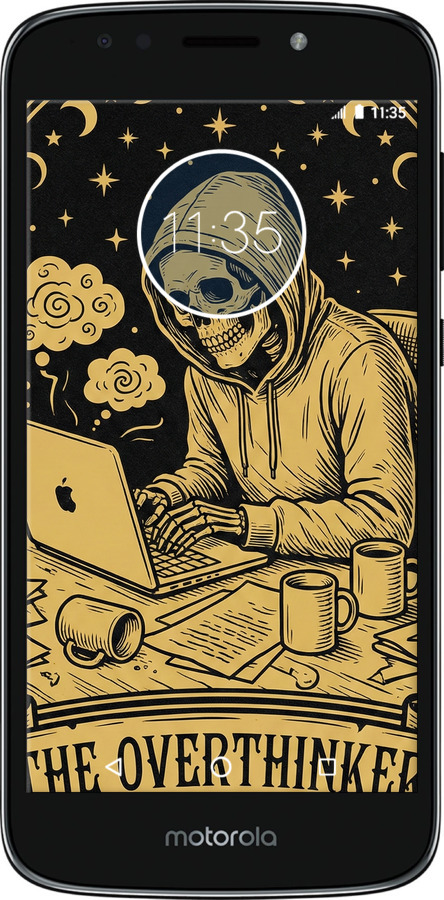 Силиконовый чехол The Overthinker для Motorola Moto E5 Play - 6774u-1429 изображение 