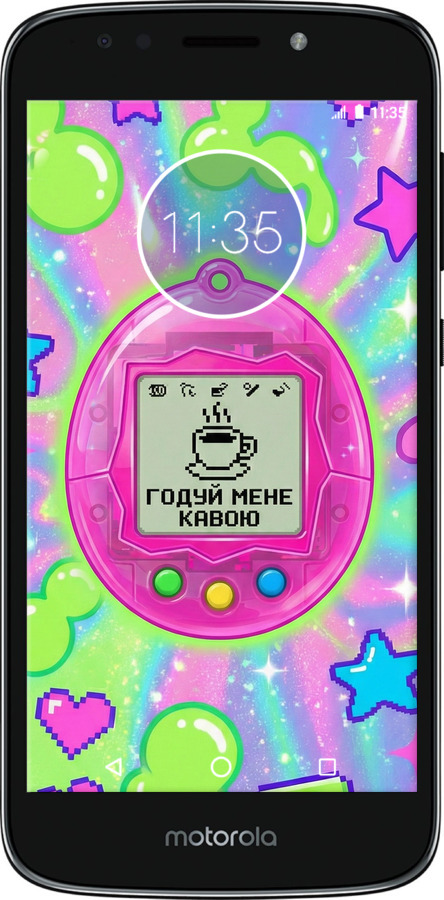 Силиконовый чехол Y2K Aesthetic Retro Pet: Годуй мене кавою для Motorola Moto E5 Play - 6784u-1429 изображение 