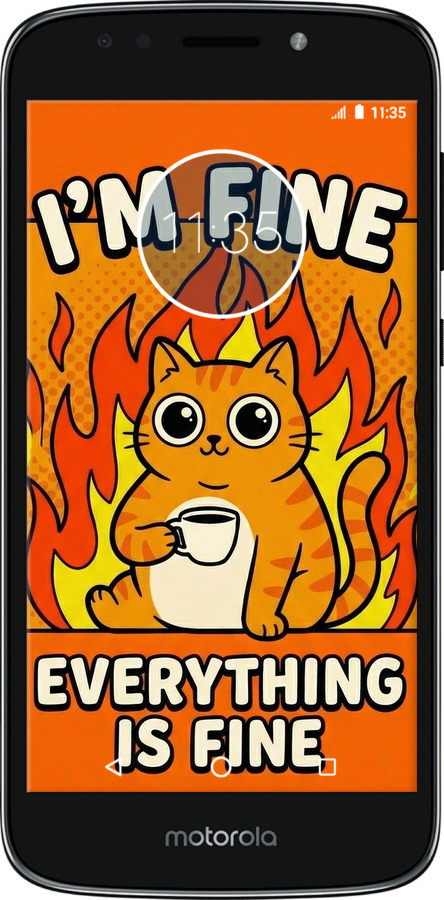 Силиконовый чехол Funny Cat для Motorola Moto E5 Play - 6786u-1429 изображение 