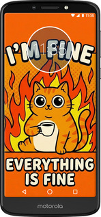 Силиконовый чехол Funny Cat для Motorola Moto E5 Plus - 6786u-1412 изображение 