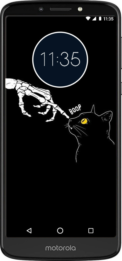 Силиконовый чехол Кошка для Motorola Moto E5 Plus - 6505u-1412 изображение 