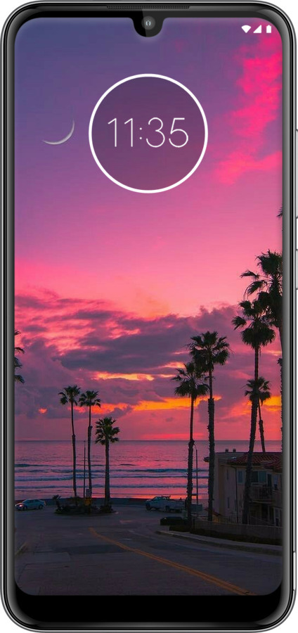 Силиконовый чехол Пальмы для Motorola Moto E6 Plus - 5873u-1780 изображение 