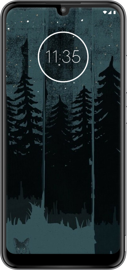 Силиконовый чехол Лиса и ночной лес для Motorola Moto E6 Plus - 6481u-1780 изображение 