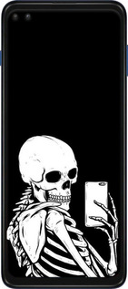 Силиконовый чехол Скелет делает Selfie для Motorola Moto G Plus - 6535u-2202 изображение 
