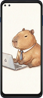 Силиконовый чехол Funny Capybara CEO Working для Motorola Moto G Plus - 6777u-2202 изображение 