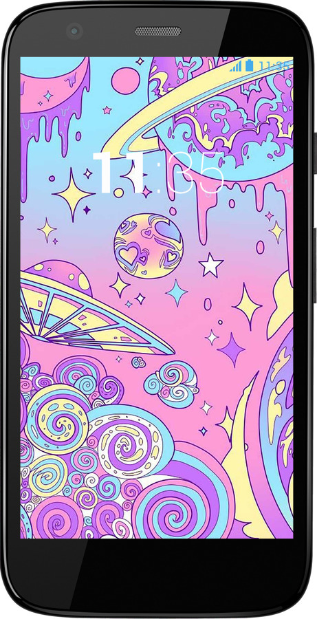 Силиконовый чехол Розовая галактика для Motorola Moto G - 4146u-366 изображение 