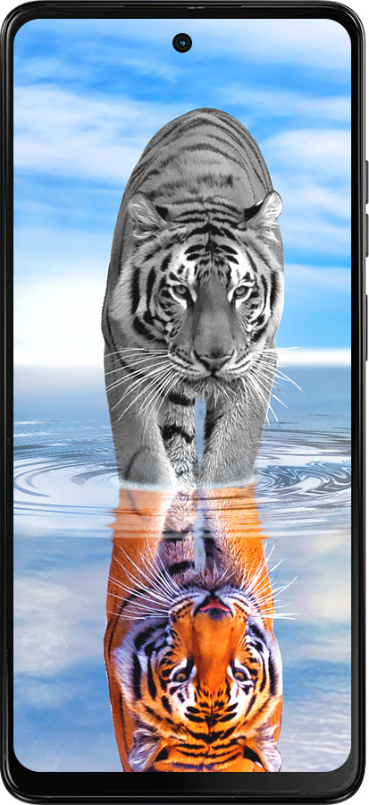 TPU чехол Тигр для Motorola Moto E14 - 6016b-3848 изображение 