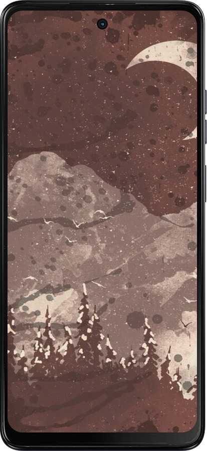 TPU чехол С изображением лунного пейзажа в ночном лесу для Motorola Moto E14 - 6546b-3848 изображение 