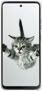 Силикон с усиленными углами чехол Летящий котёнок для Motorola Moto G24 - 2322sp-3659 изображение 