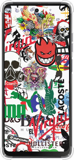 Силикон с усиленными углами чехол Many different logos для Motorola Moto G24 - 4022sp-3659 изображение 