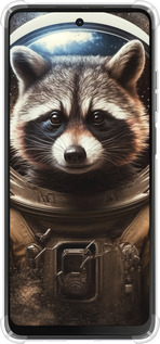Силикон с усиленными углами чехол Raccoon austronaut для Motorola Moto G24 - 5581sp-3659 изображение 