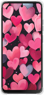 Силикон с усиленными углами чехол Сердечки 4 для Motorola Moto G24 - 5662sp-3659 изображение 