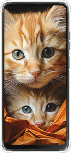Силикон с усиленными углами чехол Котики 2 для Motorola Moto G24 - 5664sp-3659 изображение 