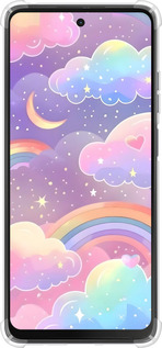 Силикон с усиленными углами чехол Облака и радуга для Motorola Moto G24 - 6312sp-3659 изображение 