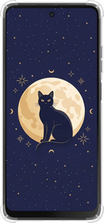 Силикон с усиленными углами чехол Cute Cat Celestial/Witchy для Motorola Moto G24 - 6787sp-3659 изображение 