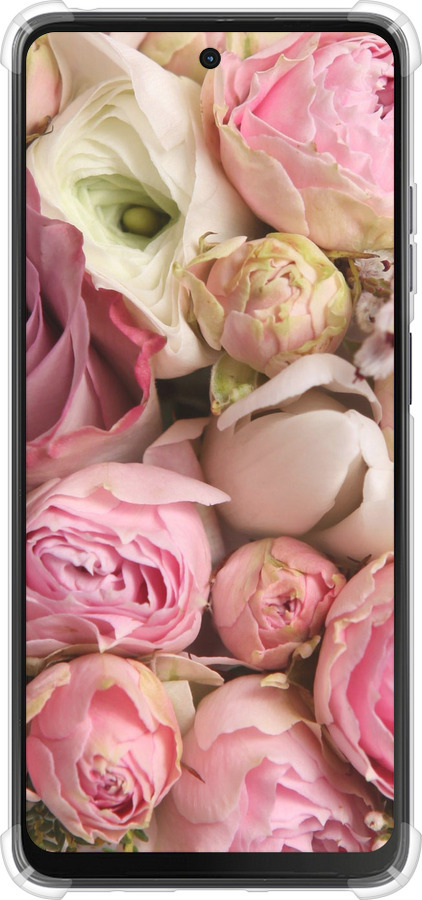 Силикон с усиленными углами чехол Розы v2 для Motorola Moto G24 - 2320sp-3659 изображение 