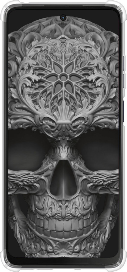 Силикон с усиленными углами чехол skull-ornament для Motorola Moto G24 - 4101sp-3659 изображение 