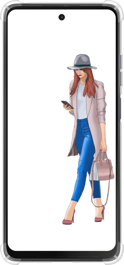 Силикон с усиленными углами чехол Девушка 1 для Motorola Moto G24 - 4751sp-3659 изображение 