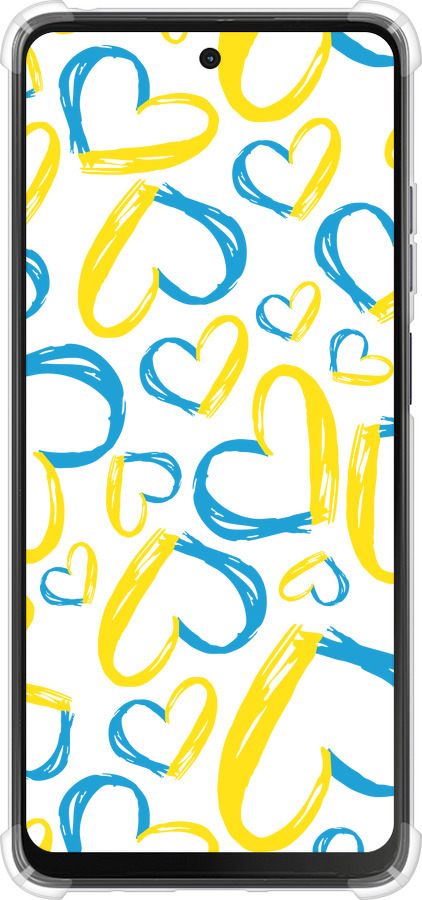 Силикон с усиленными углами чехол Сердца UA для Motorola Moto G24 - 5292sp-3659 изображение 