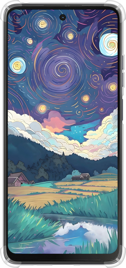 Силикон с усиленными углами чехол Креативный арт для Motorola Moto G24 - 6322sp-3659 изображение 