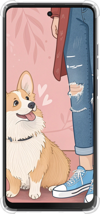 Силикон с усиленными углами чехол Корги 3 для Motorola Moto G24 - 6707sp-3659 изображение 
