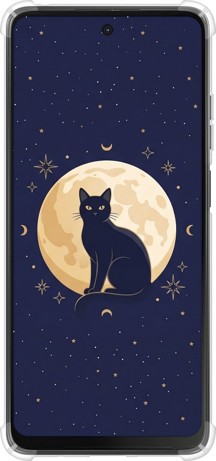 Силикон с усиленными углами чехол Cute Cat Celestial/Witchy для Motorola Moto G24 - 6787sp-3659 изображение 