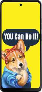 Силіконовий чехол чехол с корги You Can Do It для Motorola Moto G04s - 6184u-3865 изображение 