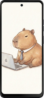 Силіконовий чехол Funny Capybara CEO Working для Motorola Moto G04 - 6777u-3747 изображение 