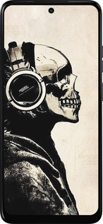 Силиконовый чехол Скелет-меломан v2 для Motorola Moto E15 - 1200u-4147 изображение 