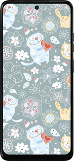 Силиконовый чехол Котята v3 для Motorola Moto E15 - 1223u-4147 изображение 