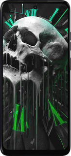 Силиконовый чехол Череп-часы для Motorola Moto E15 - 4100u-4147 изображение 