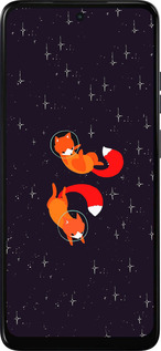 Силиконовый чехол Лисички в космосе для Motorola Moto E15 - 4519u-4147 изображение 
