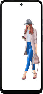 Силиконовый чехол Девушка 1 для Motorola Moto E15 - 4751u-4147 изображение 