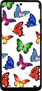 Силиконовый чехол Красочные мотыльки для Motorola Moto E15 - 4761u-4147 изображение 