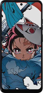 Силиконовый чехол Танджиро Камадо для Motorola Moto E15 - 5574u-4147 изображение 