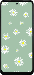 Силиконовый чехол Ромашки v4 для Motorola Moto E15 - 5603u-4147 изображение 