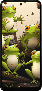 Силіконовий чехол Жабки для Motorola Moto G05 - 5656u-3949 изображение 