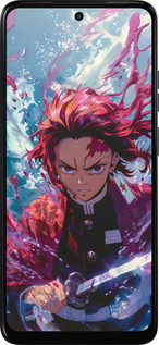 Силиконовый чехол Танджиро Камадо: Клинок рассекающий демонов для Motorola Moto E15 - 6111u-4147 изображение 