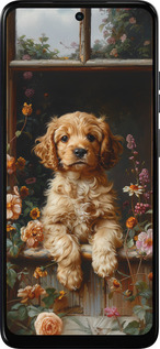 Силиконовый чехол Щенок cocker spaniel для Motorola Moto E15 - 6136u-4147 изображение 