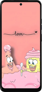 Силиконовый чехол Спанч Боб для Motorola Moto E15 - 6282u-4147 изображение 