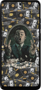 Силиконовый чехол Волк с валл стрит для Motorola Moto E15 - 6287u-4147 изображение 