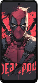 Силиконовый чехол Дедпул для Motorola Moto E15 - 6293u-4147 изображение 