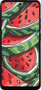 Силиконовый чехол Арбуз для Motorola Moto E15 - 6315u-4147 изображение 