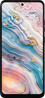 Силиконовый чехол Мрамор красивый для Motorola Moto E15 - 6376u-4147 изображение 