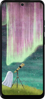 Силиконовый чехол Привидение и звезды для Motorola Moto E15 - 6443u-4147 изображение 