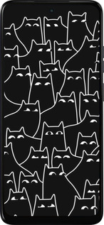 Силиконовый чехол С изображением кошек для Motorola Moto E15 - 6470u-4147 изображение 