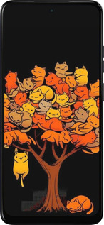 Силиконовый чехол Дерево и котики для Motorola Moto E15 - 6516u-4147 изображение 